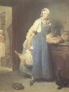 Jean Baptiste Simeon Chardin La Pourvoyeuse(The Return from Market) (mk05) oil on canvas